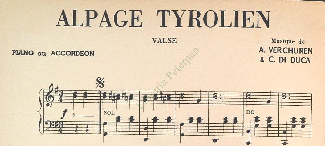 GALOPINE - ALPAGE TYROLIEN - SPARTITO-SHEET MUSIC