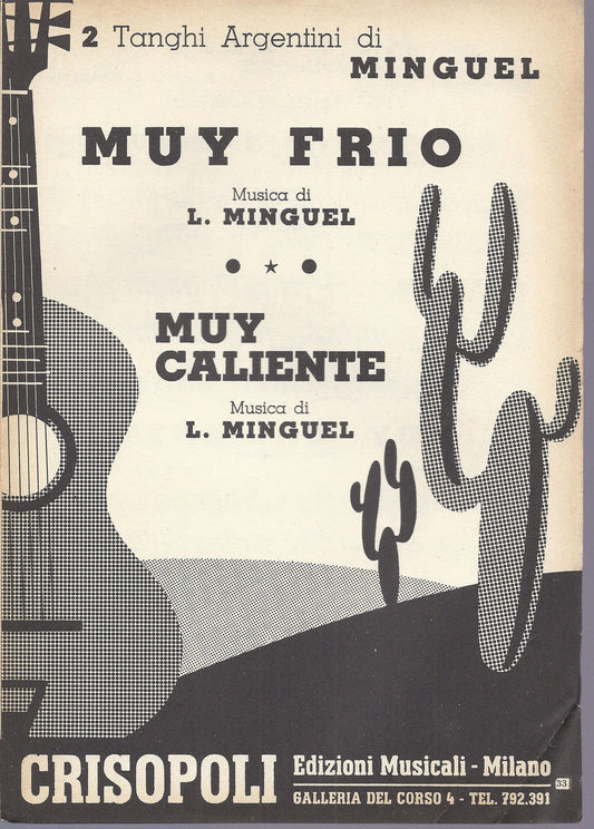 MUY FRIO - MUY CALIENTE  L. Minguel # SPARTITO - Tanghi Argentini