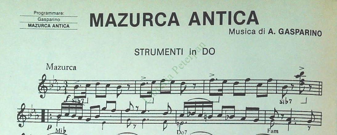 MAZURCA ANTIC.mazurc -BARBA GEPOT.valzer - SPARTITO-SHEET MUSIC