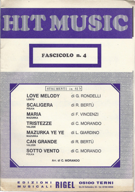 HIT MUSIC Fascicolo n°4  -  7 BRANI # SPARTITO