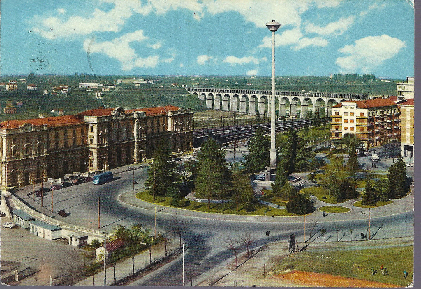 CUNEO - STAZIONE FERROVIARIA E VIADOTTO - V 1967 - FG