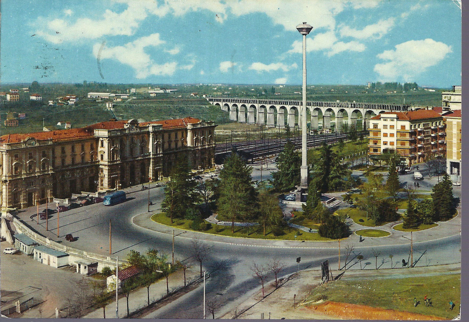 CUNEO - STAZIONE FERROVIARIA E VIADOTTO - V 1967 - FG