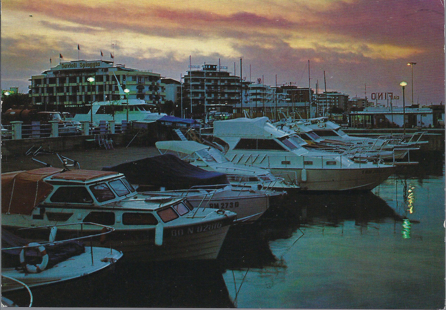 RICCIONE - NOTTURNO DEL PORTO - V1983