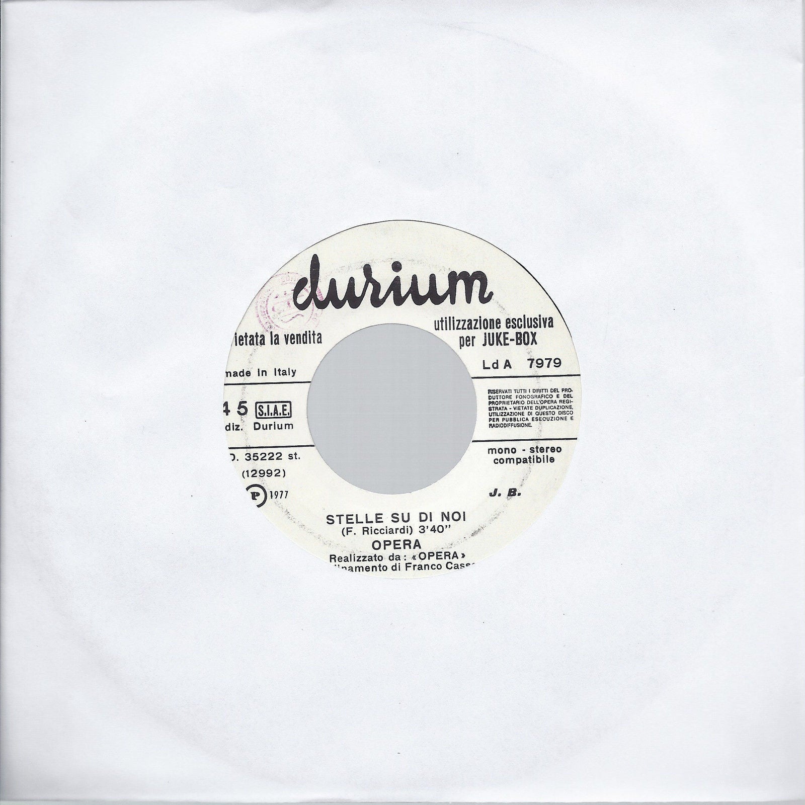 STELLE SU DI NOI # OPERA -- I FEEL LOVE # DONNA SUMMER - Edizione per Juke Box