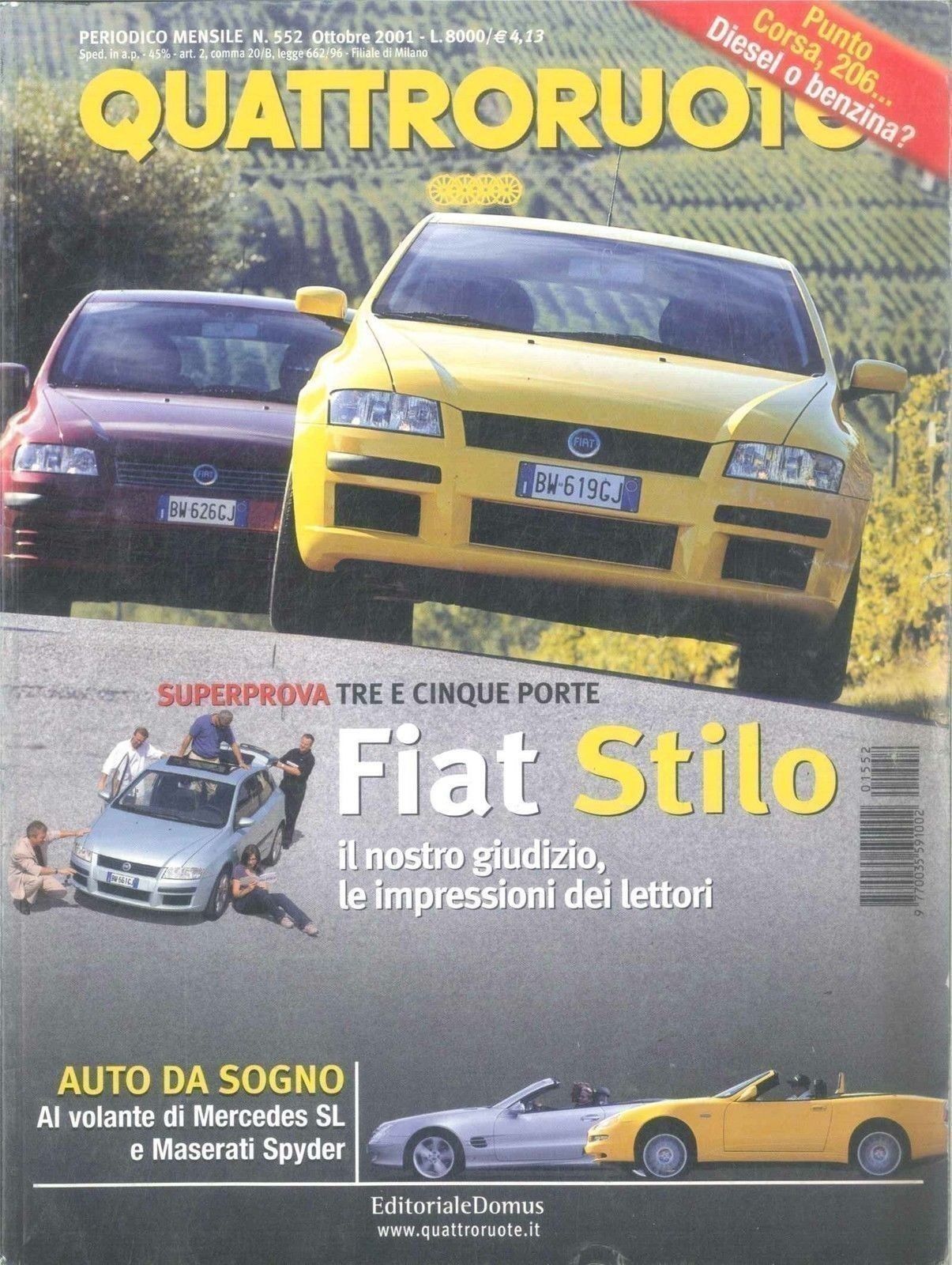 QUATTRORUOTE N 552 - OTTOBRE 2001