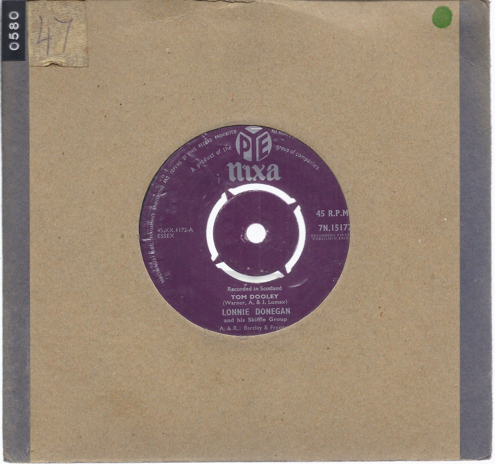 TOM DOOLEY - ROCK O' MY SOUL = LONNIE DONEGAN