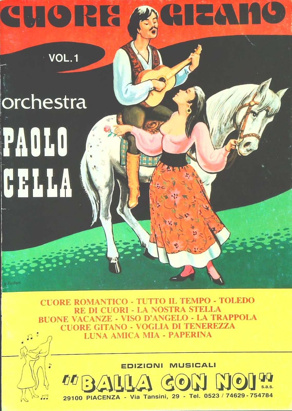 CUORE GITANO - ORCHESTRA PAOLO CELLA - 12 BRANI - SPARTITO-SHEET MUSIC