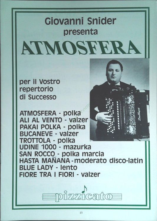 ATMOSFERA- GIOVANNI SNIDER- SPARTITO-SHEET MUSIC