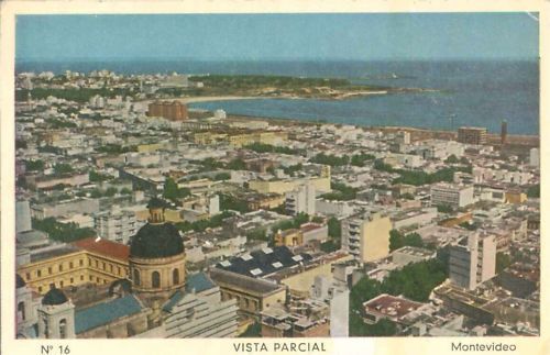 MONTEVIDEO - VISTA PARCIAL - COLORED - 1961