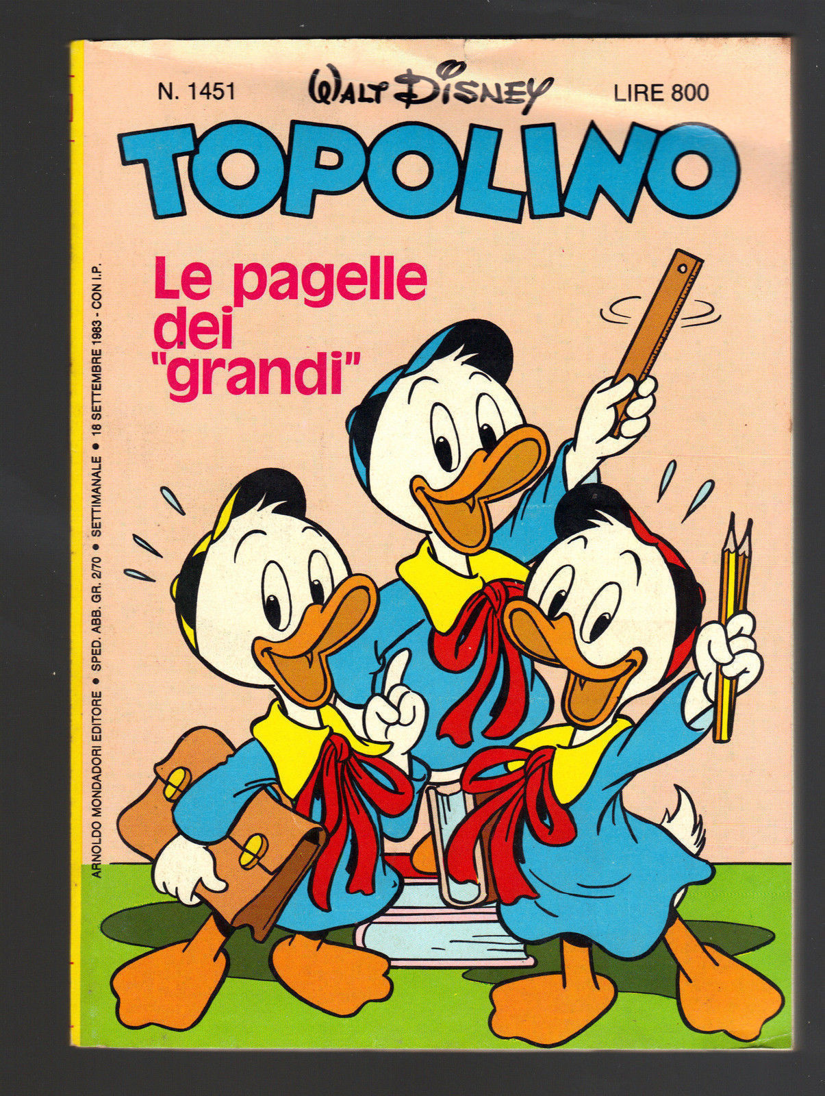 TOPOLINO N° 1451 - 18 SETTEMBRE 1983