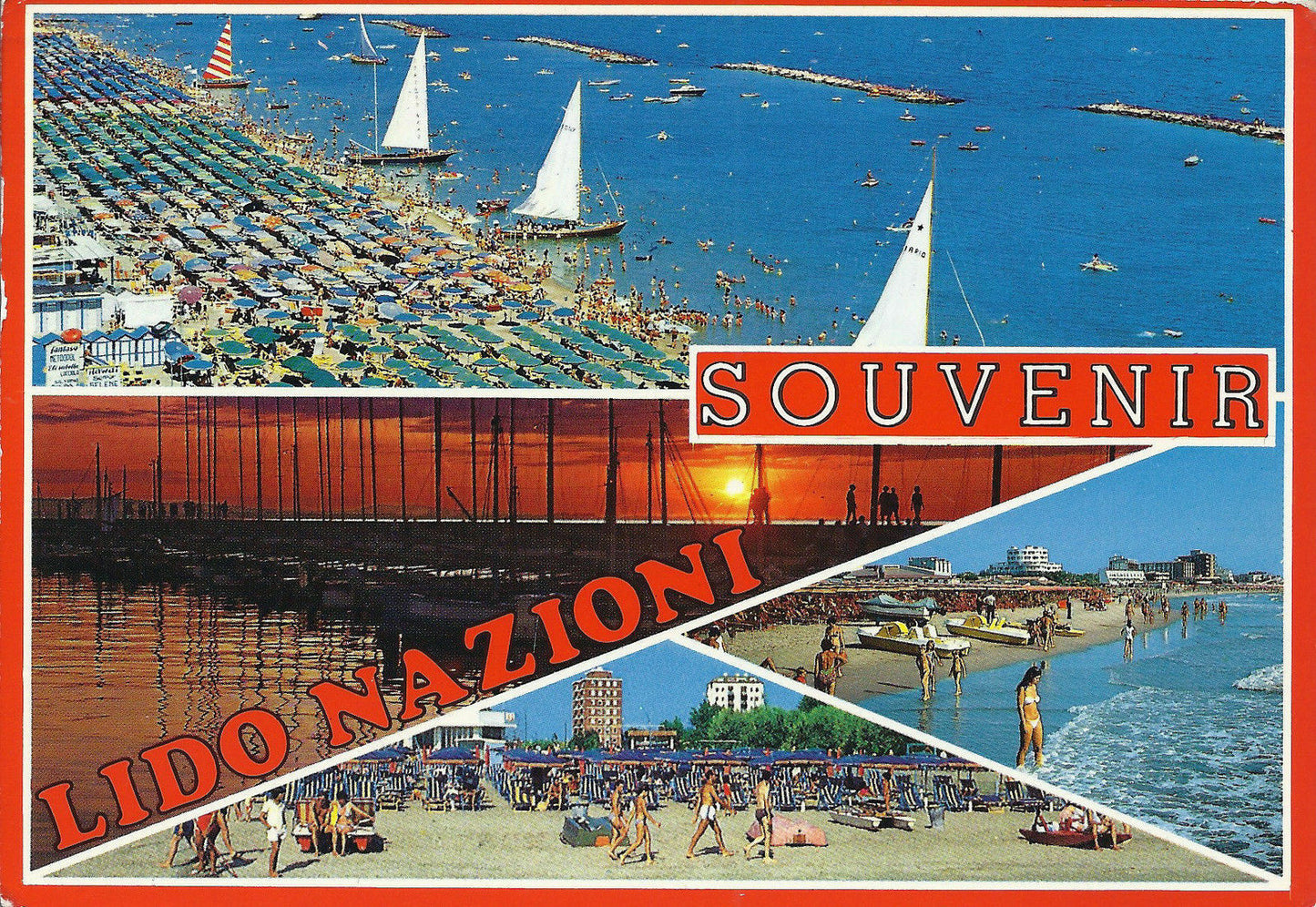 LIDO DELLE NAZIONI - SOUVENIR - 4 VEDUTE - V1985