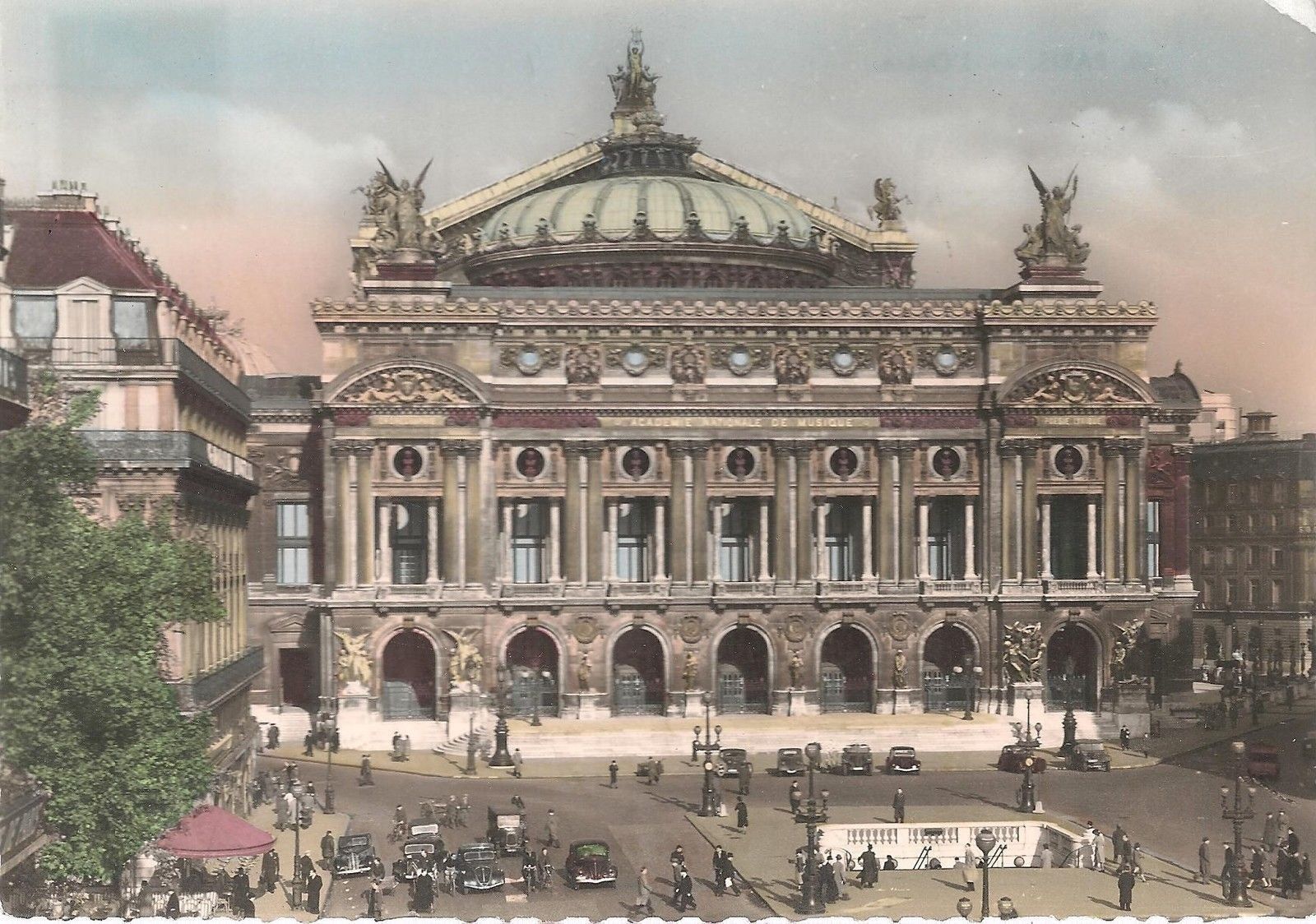 PARIGI - L'OPERA' - ACQUARELLATA - V1951