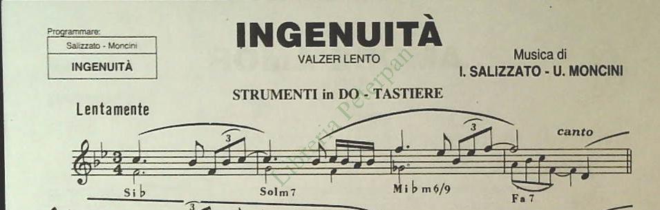 AMOR AMOR.vlazer lento - INGENUITA'.valzer lento - SPARTITO-SHEET MUSIC