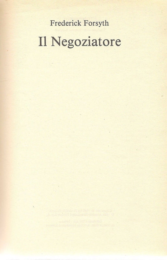 IL NEGOZIATORE - FEREDERICK FORSYTH