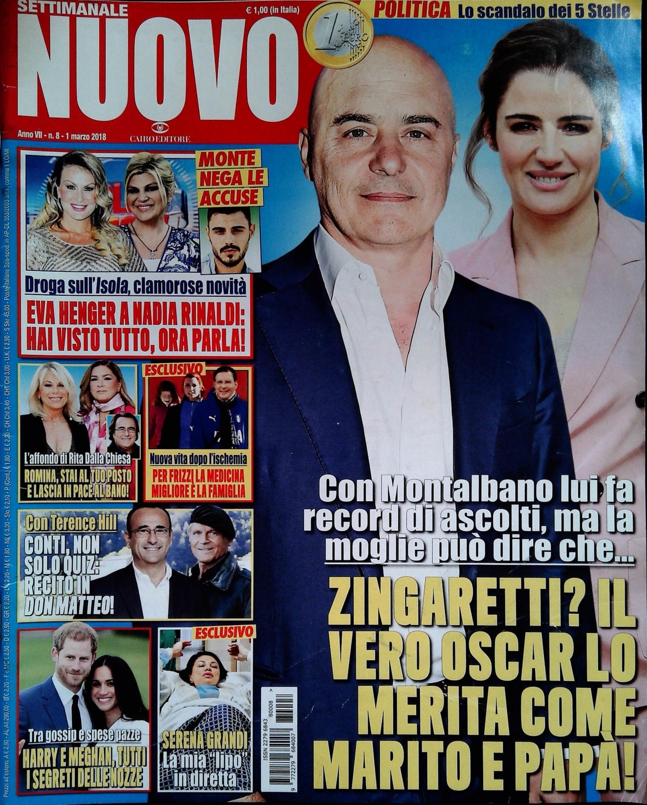 SETTIMANALE NUOVO 1 MARZO 2018 - ZINGARETTI-EVA HENGER-FABRIZIO FRIZZI-ROMINA