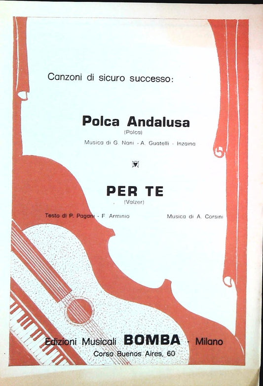 POLCA ANDALUSA - PER TE - SPARTITO-SHEET MUSIC
