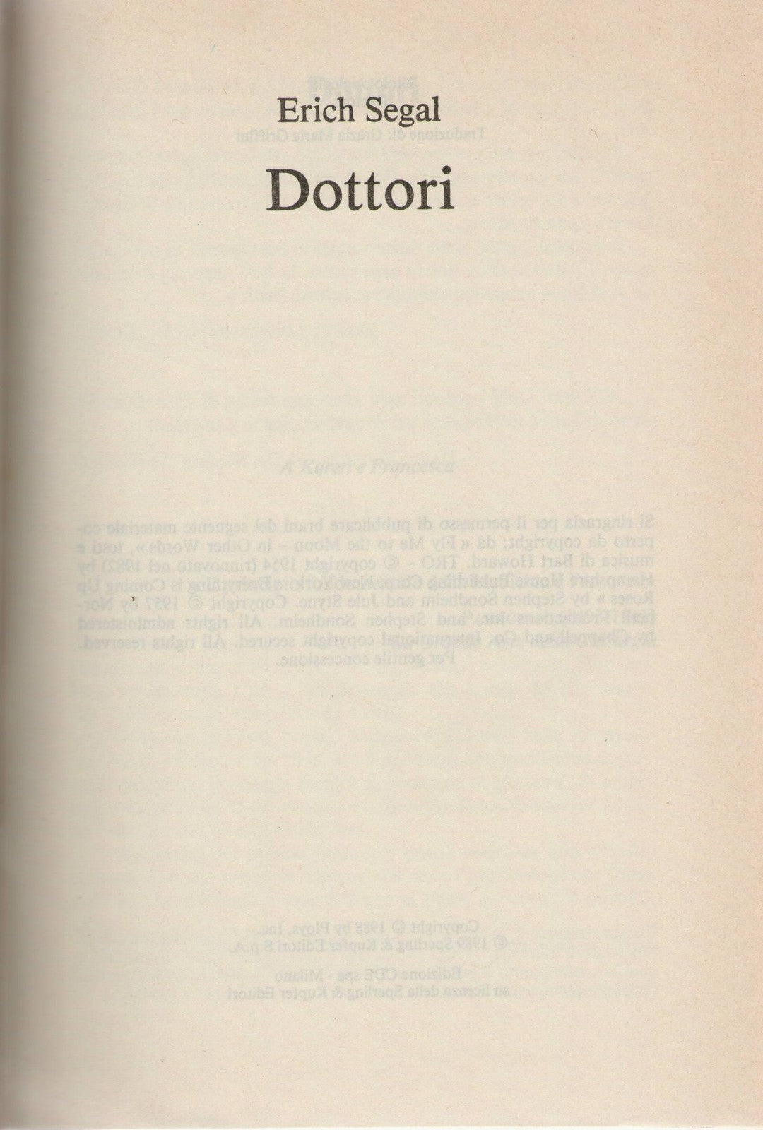 DOTTORI - ERICH SEGAL