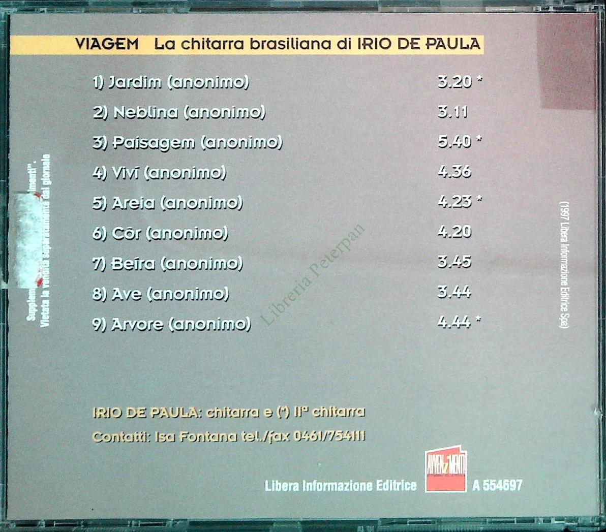 VIAGEM - IRIO DE PAULA - CD