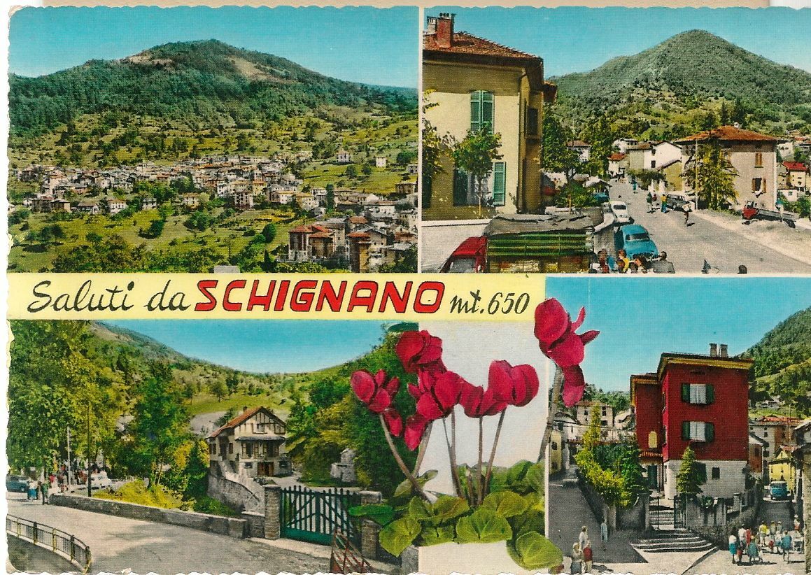 SCHIGNANO - QUATTRO VEDUTE - ACQUARELLATA - V1965