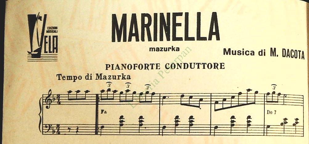 MARINELLA.mazurka - IL CORSARO.valzer - TUTTI MATTI.polka -SPARTITO-SHEET MUSIC