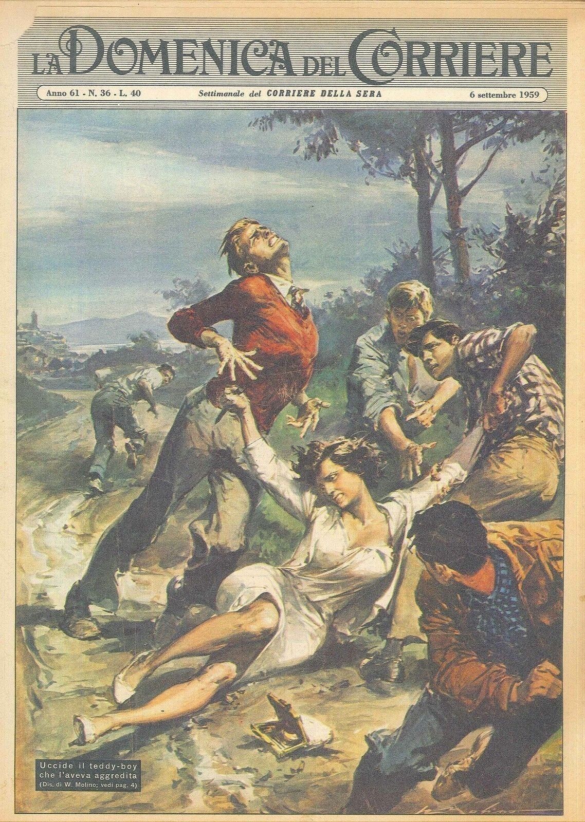 DOMENICA DEL CORRIERE N 36 - 6 SETTEMBRE 1959 - ILL. WALTER MOLINO