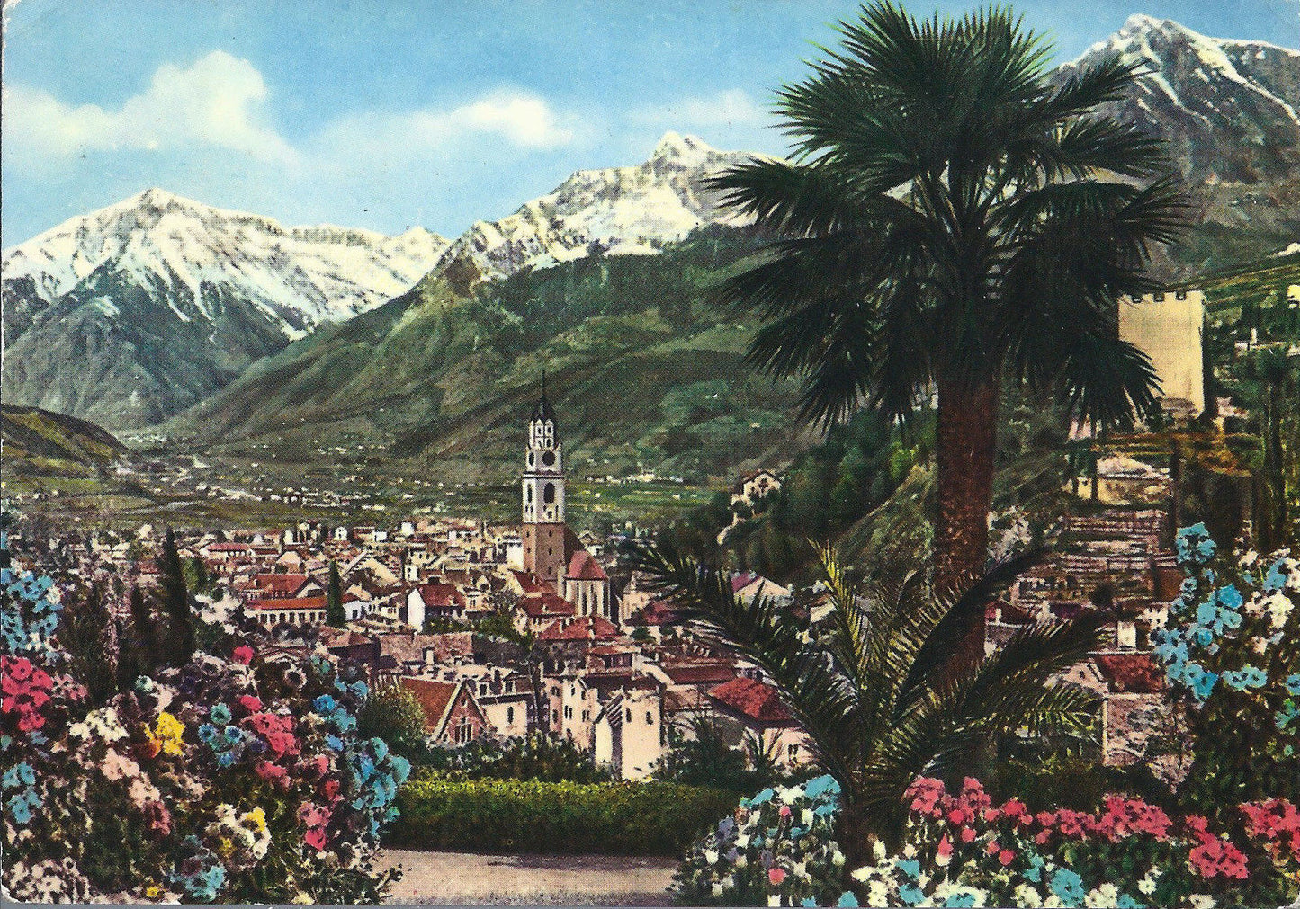 MERANO - MERAN - PANORAMA - V1971 - ACQUERELLATA