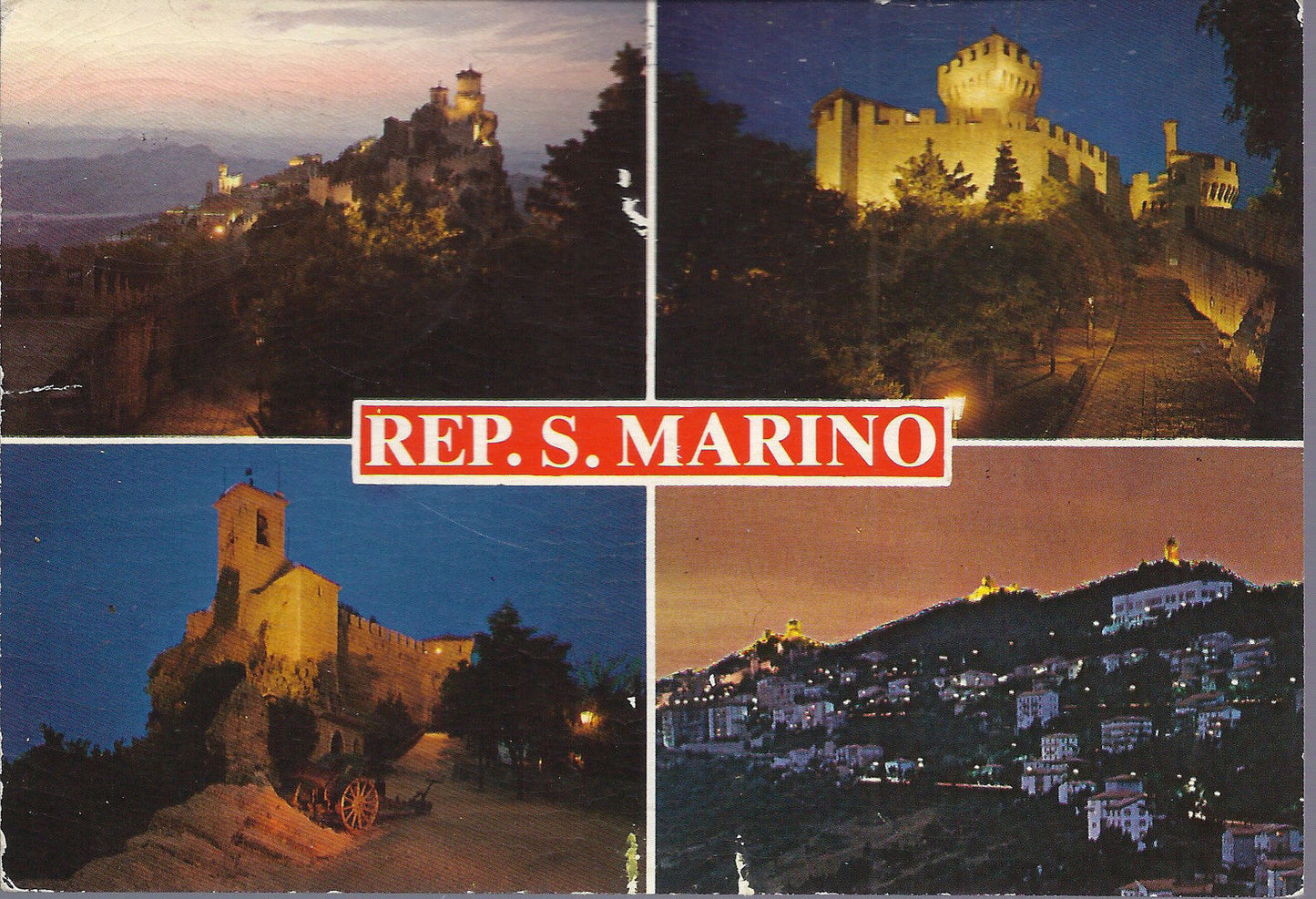 REUBBLICA DI S. MARINO - 4 VEDUTE ( notturne ) - V 1975 - FG