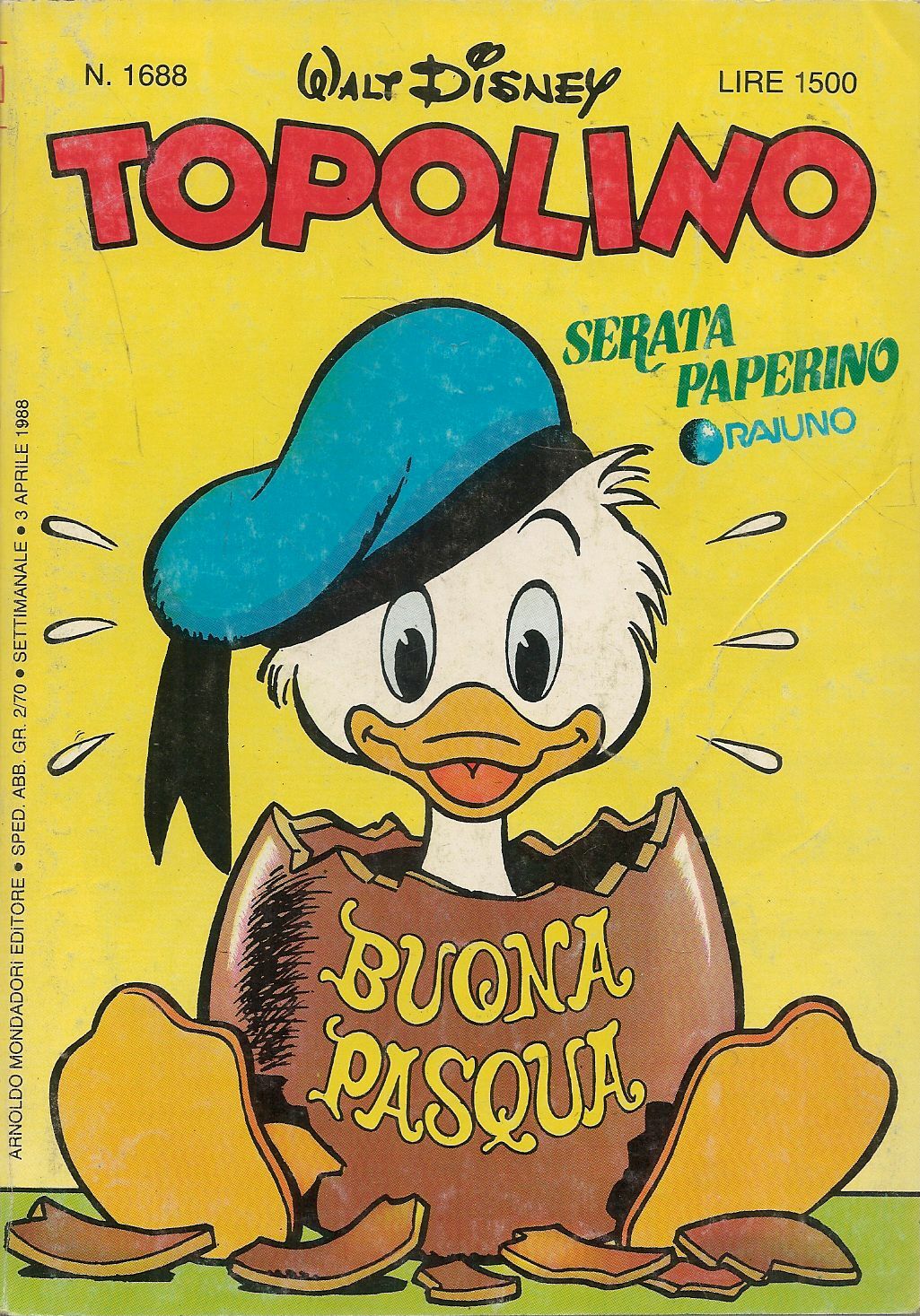 TOPOLINO N. 1688 - 3 APRILE 1988