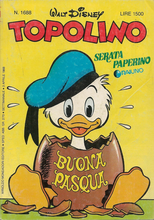 TOPOLINO N. 1688 - 3 APRILE 1988