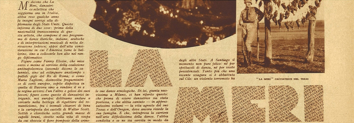 LA MERI - Russell Meriwether Hughes - CLIPPING-RITAGLI DI GIORNALE