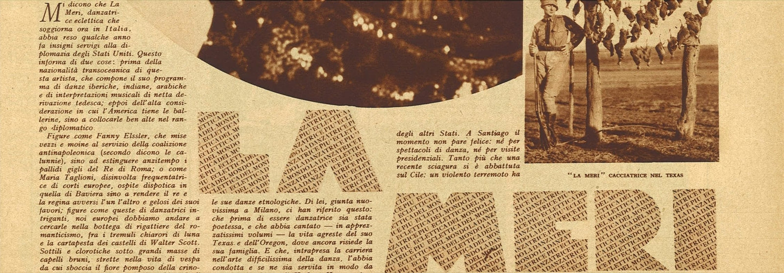 LA MERI - Russell Meriwether Hughes - CLIPPING-RITAGLI DI GIORNALE