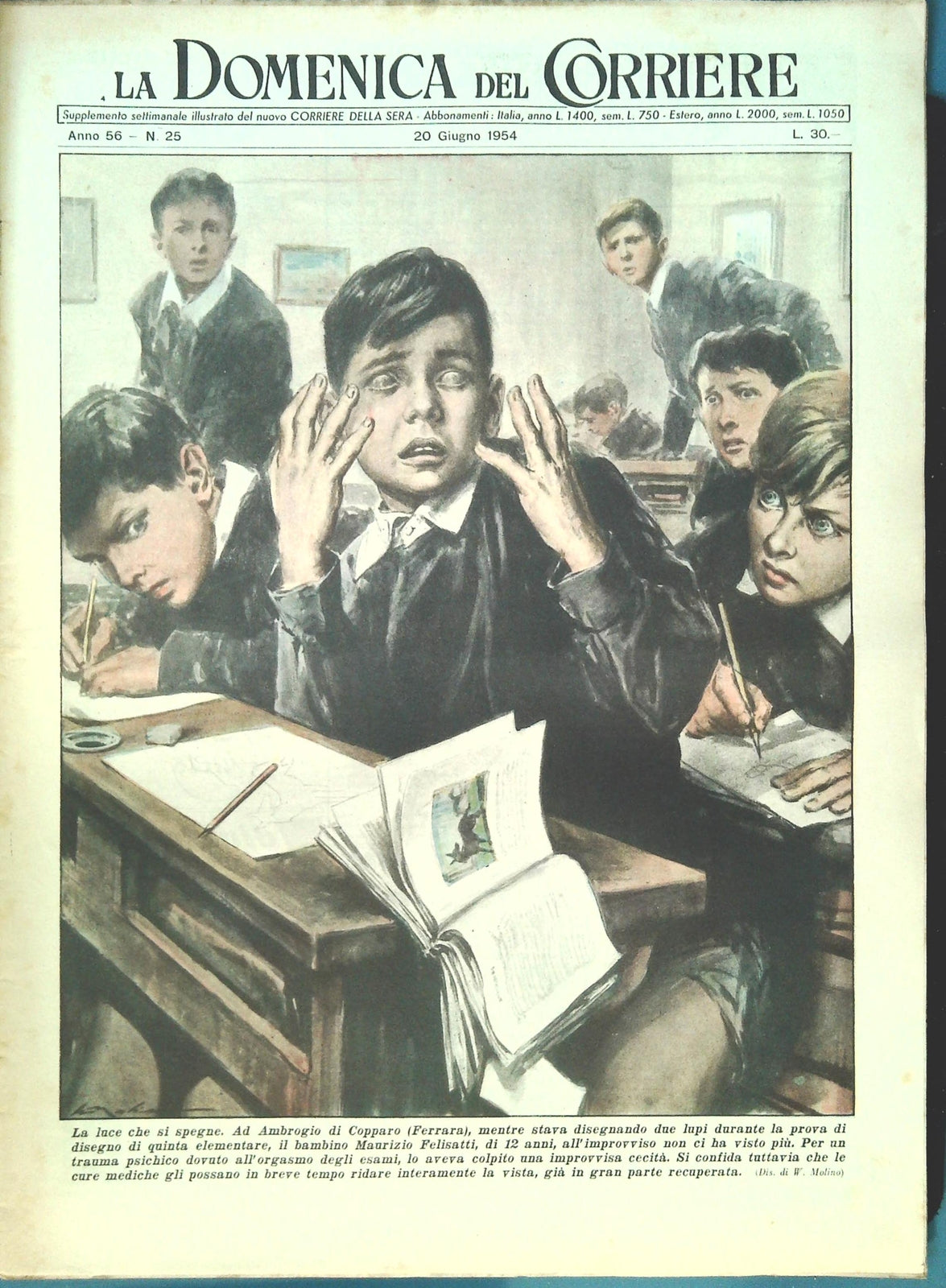 DOMENICA DEL CORRIERE N. 25 - 20 GIUGNO 1954