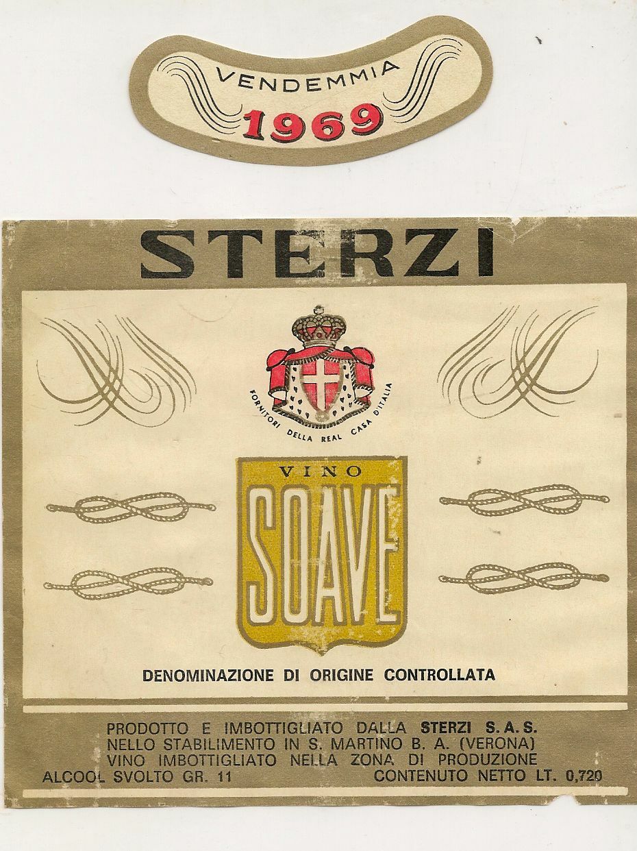 SOAVE - STERZI - 1969 - ETICHETTA VINO