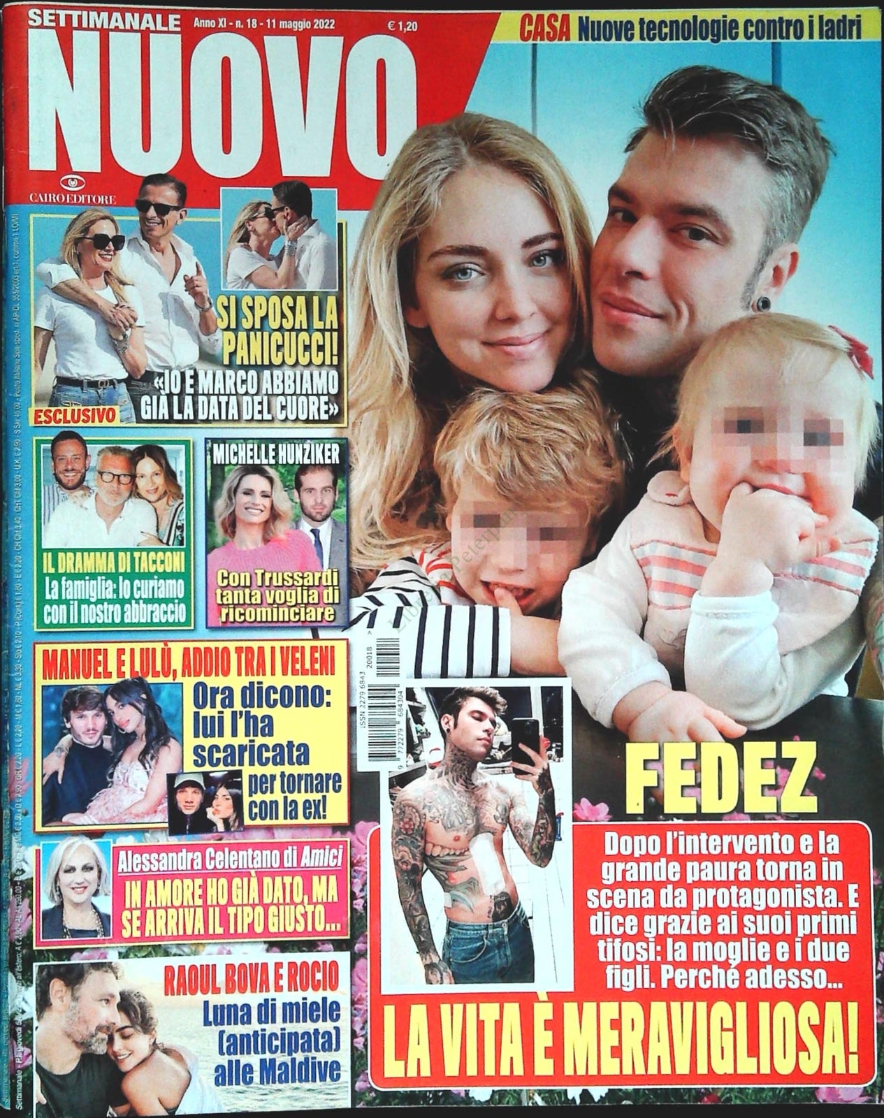 SETTIMANALE NUOVO 11 MAGGIO 2022 - FEDEZ-PANICUCCI-TACCONI-OUTLET DEL LIBRO