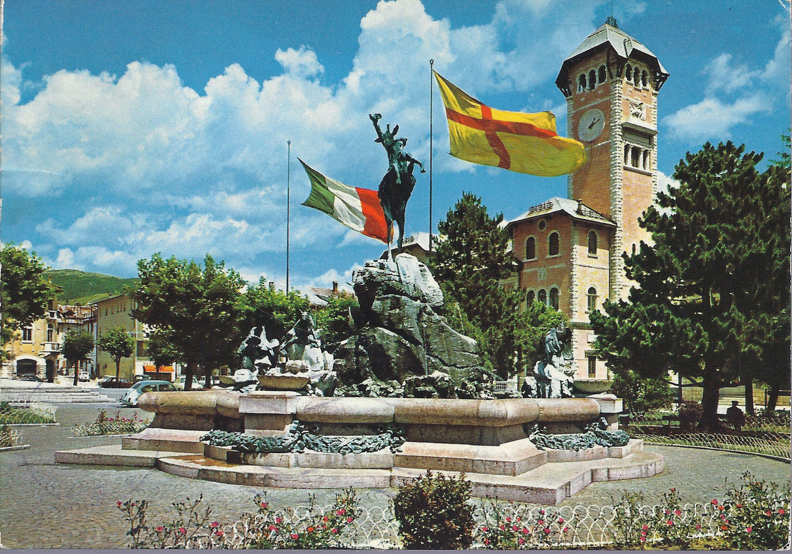 ASIAGO - FONTANA MONUMENTALE E MUNICIPIO - PIAZZA CARLI - V 