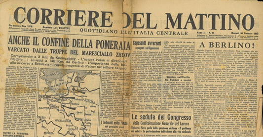 CORRIERE DEL MATTINO - 30 GENNAIO 1945 - RUSSI IN POMERANIA