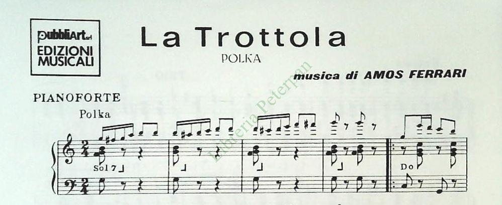 LE ONDE DEL BALTICO.valzer - LA TROTTOLA.polka - SPARTITO-SHEET MUSIC