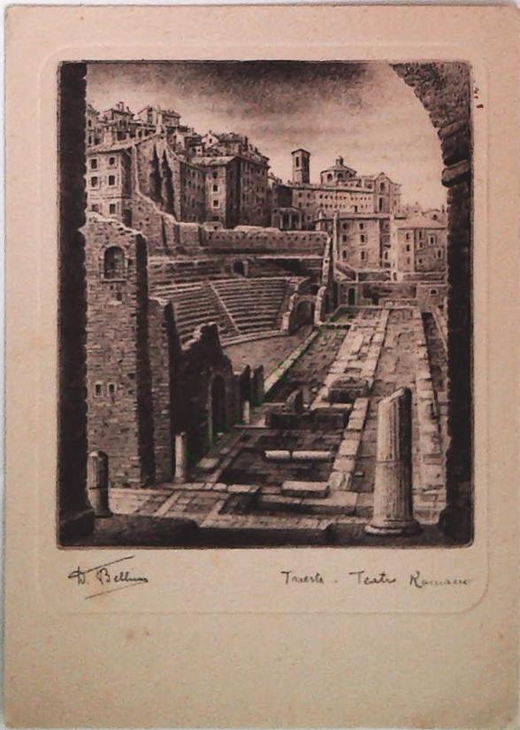 TRIESTE - TEATRO ROMANO - DISEGNATA - V1960
