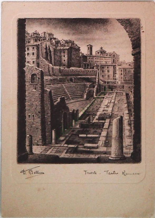 TRIESTE - TEATRO ROMANO - DISEGNATA - V1960