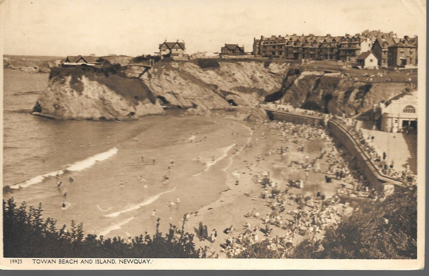 NEWQUAY - TOWAN BEACH AND ISLAND - V/T1953