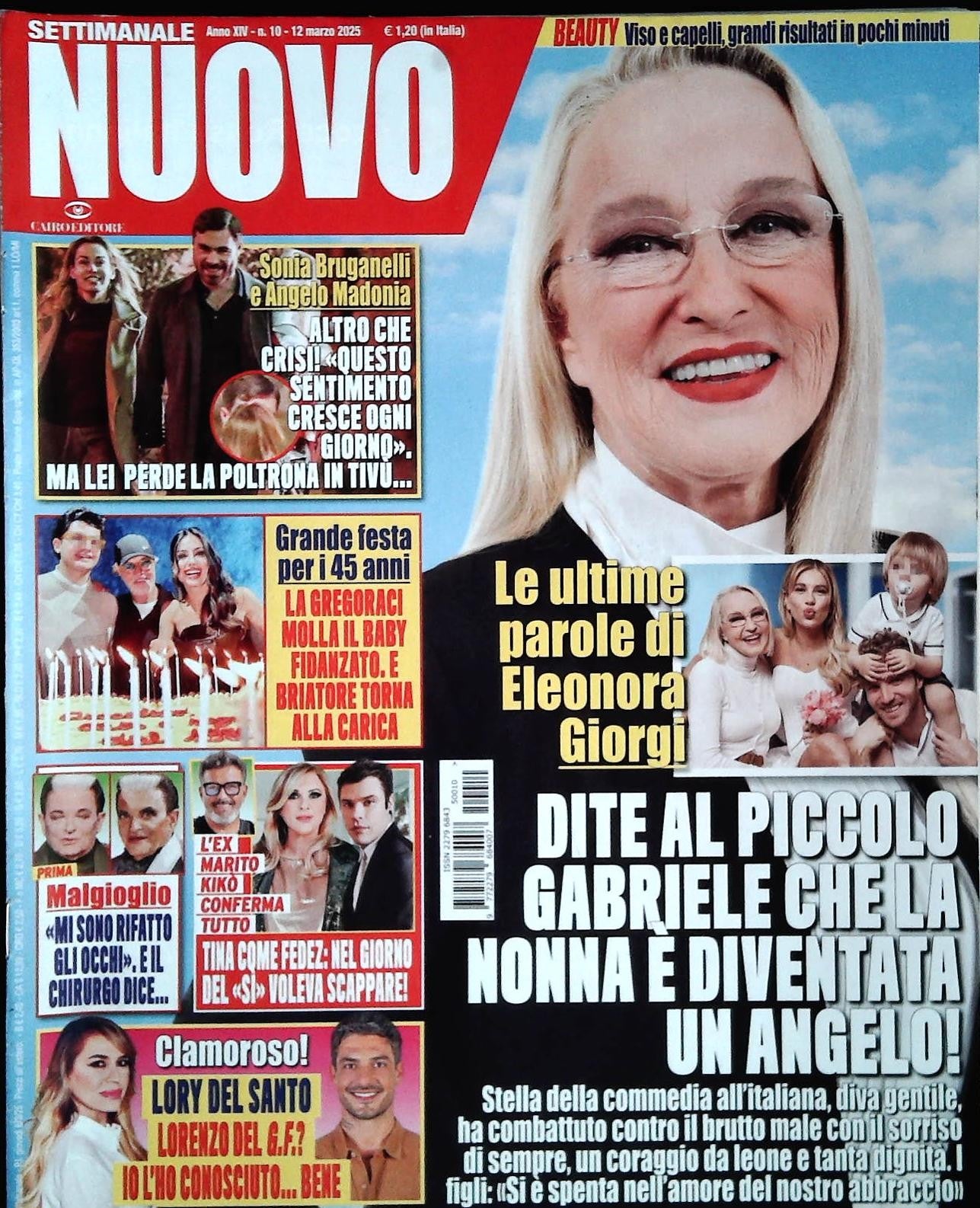 SETTIMANALE NUOVO - 12 MARZO 2025 - ELEONORA GIORGI-BRUGANELLI-GREGORACI-FEDEZ