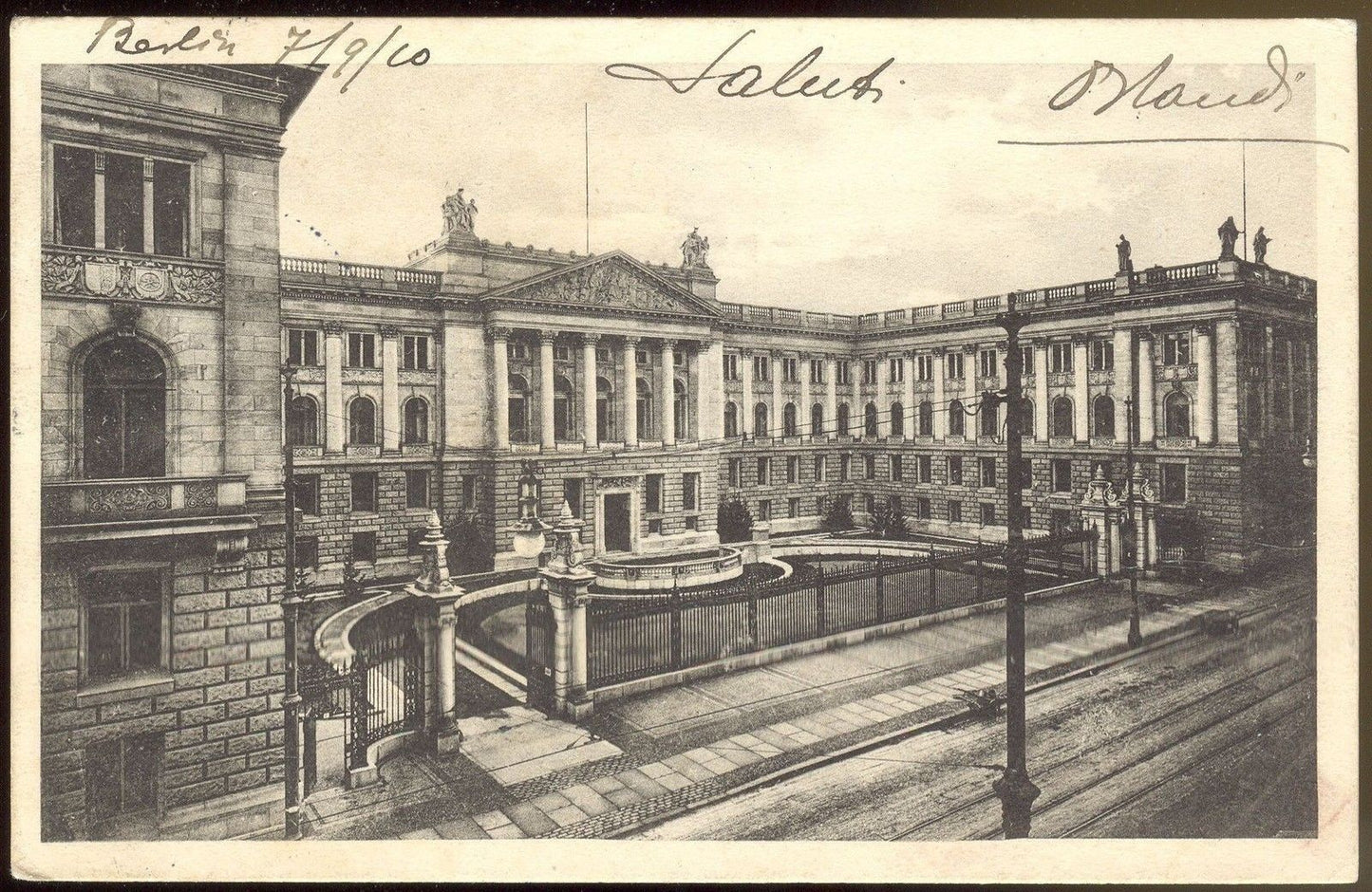 BERLINO - DAS HERRENHAUS - DISEGNATA V1910