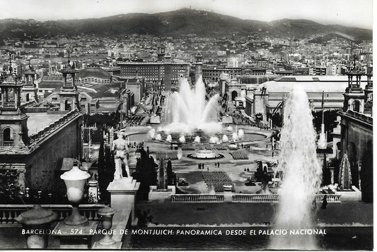 BARCELLONA - PARQUE DE MONTJUICH DESDE EL PALACIO NACIONAL - NV