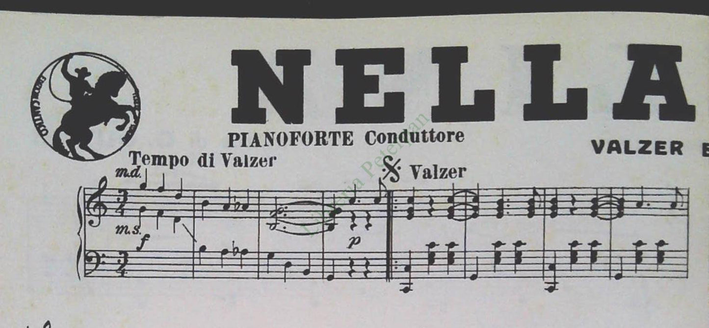 NELLA LUNA., valzer br. - MARILINA. mazurka br. -SPARTITO-SHEET MUSIC
