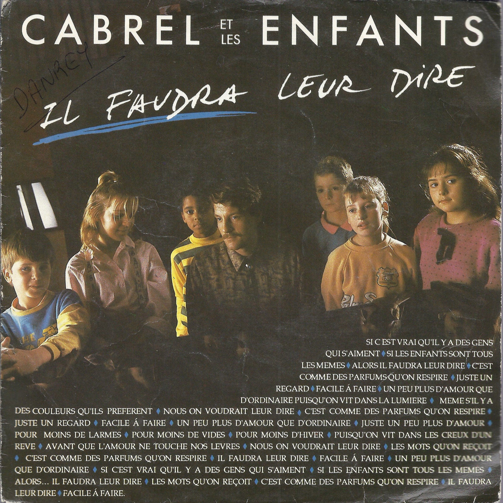 IL FAUDRA LEUR DIRE  vocal - instrumental # CABREL et les ENFANTS