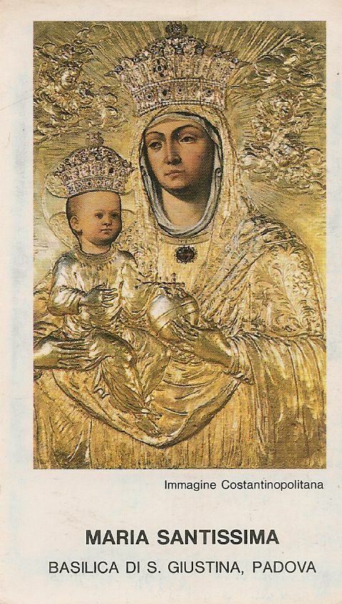 MARIA SANTISSIMA - BASILICA DI S. GIUSTINA PADOVA - HOLY CARD