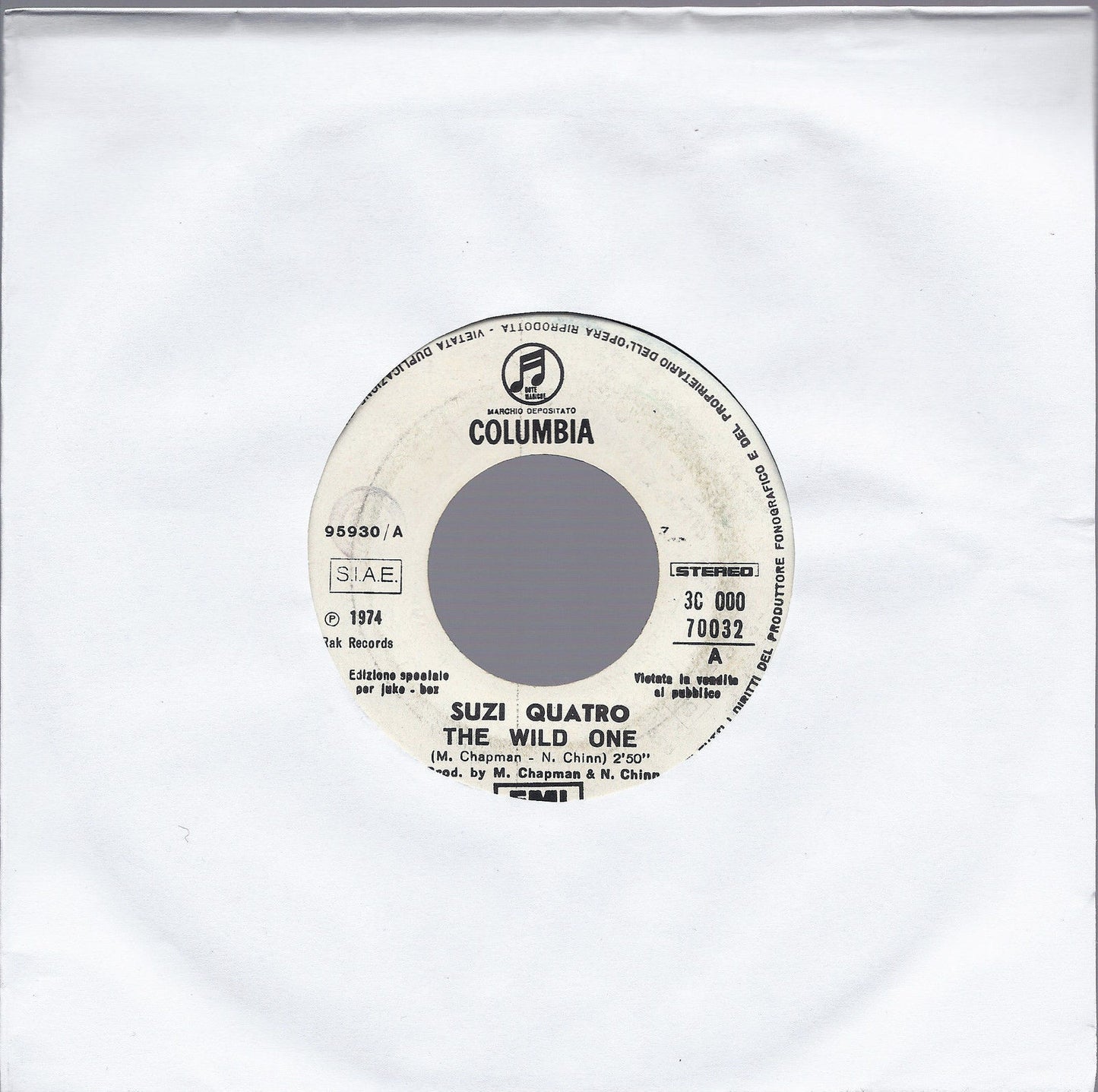 THE WILD ONE # SUZI QUATRO = ROCK ME GENTLY # ANDY KIM - Edizioni per Juke Box