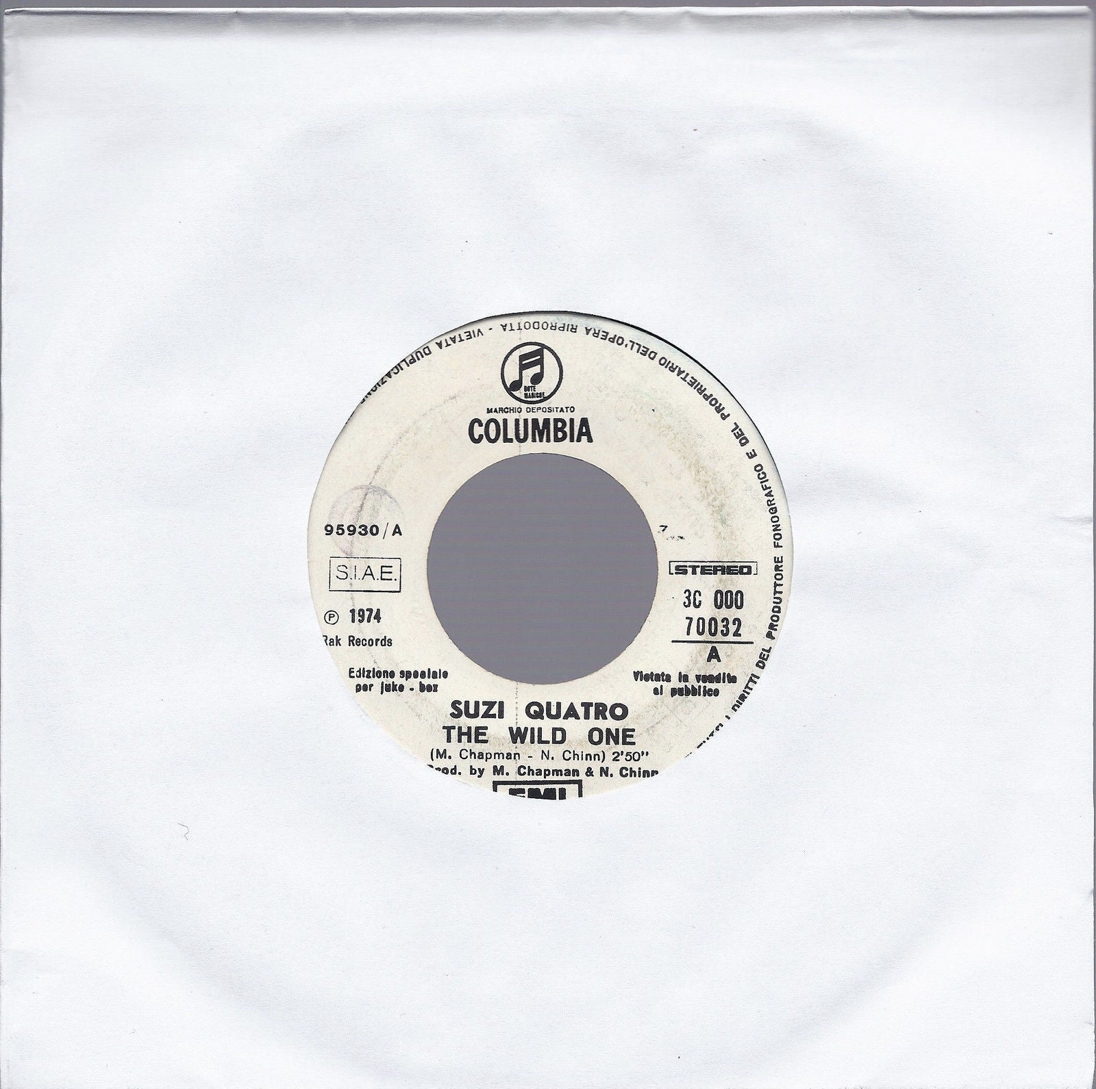 THE WILD ONE # SUZI QUATRO = ROCK ME GENTLY # ANDY KIM - Edizioni per Juke Box