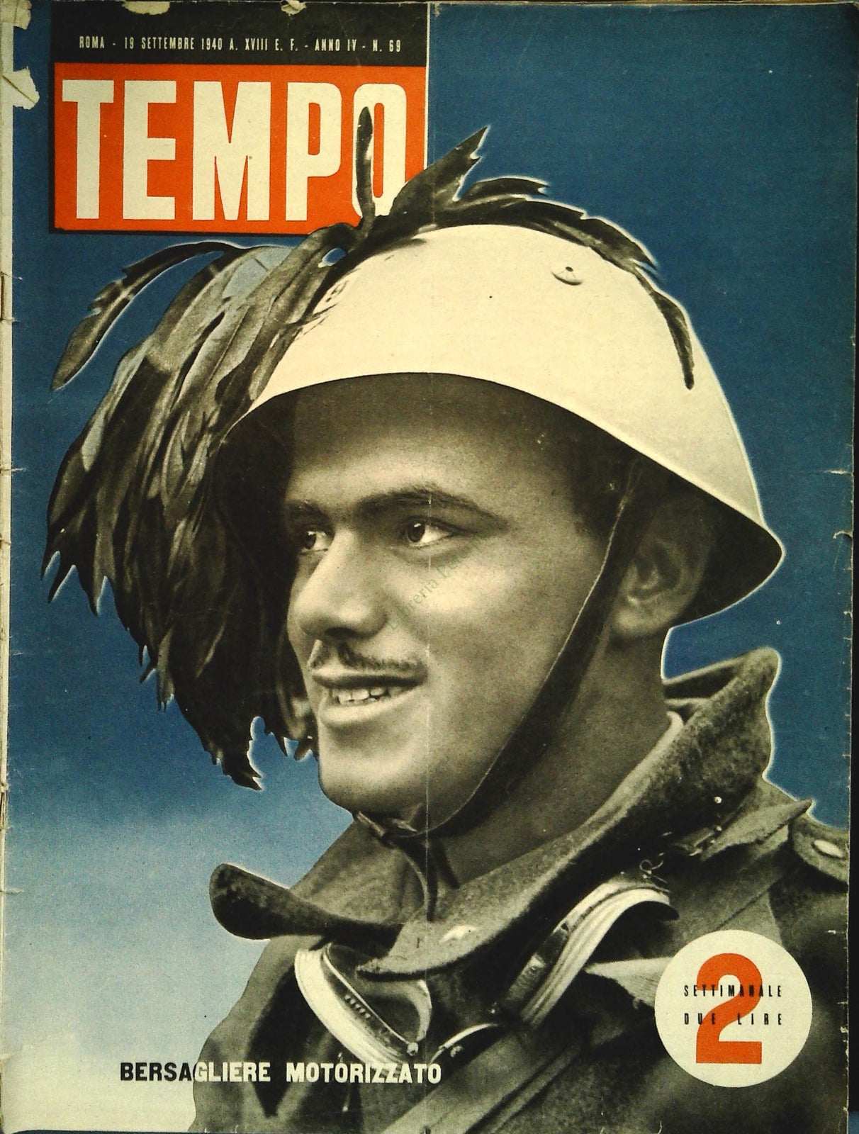 TEMPO N. 69 - 19 SETTEMBRE 1940 - AVANZATA IN EGITTO - INVASIONE INGHILTERRA
