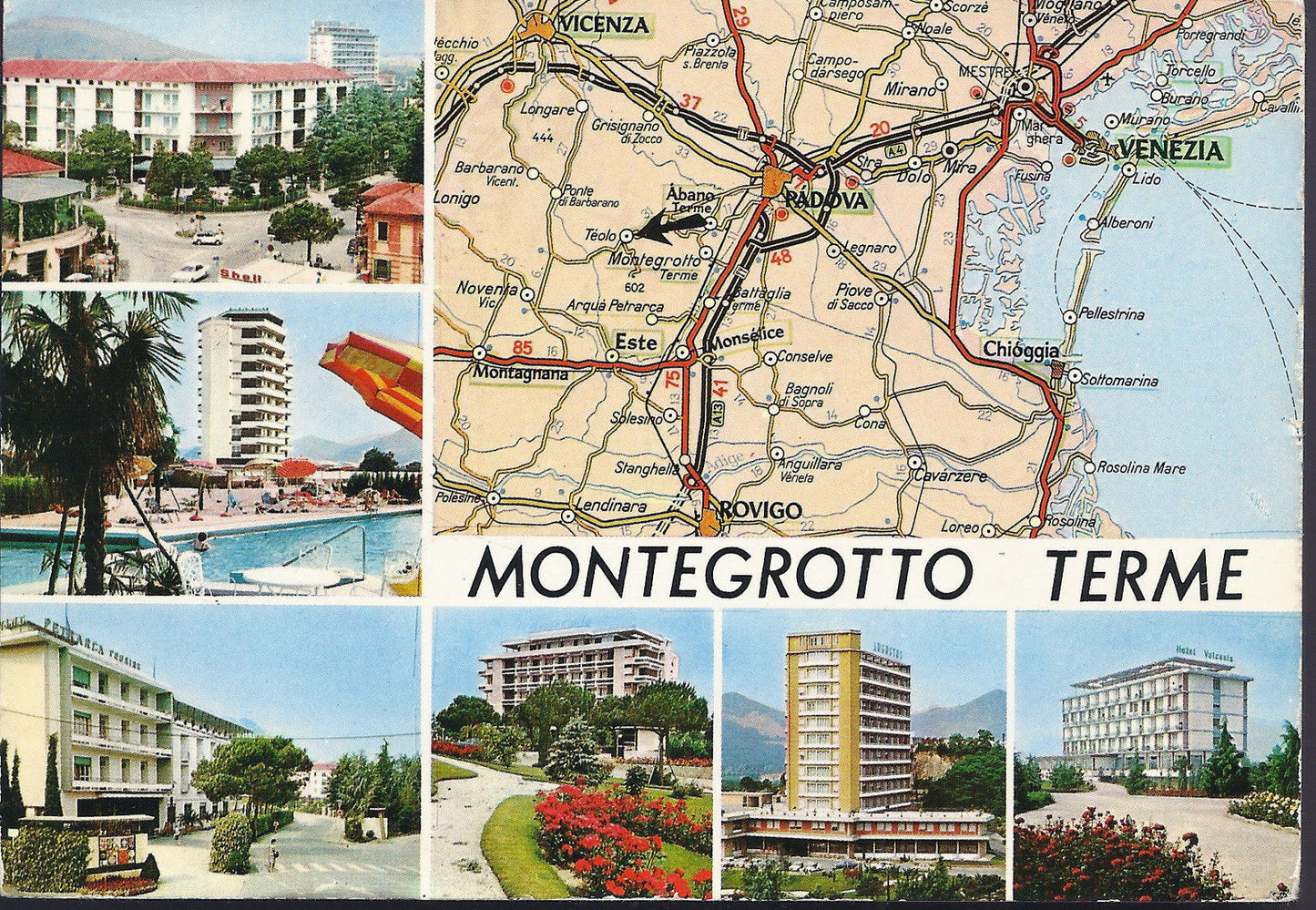 MONTEGROTTO TERME - VEDUTINE + CARTA TCI - V 1980 - FG